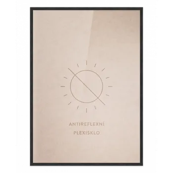 Rám na obraz Dřevěný černý rám A4 - 21 x 29,7 cm Antireflexní