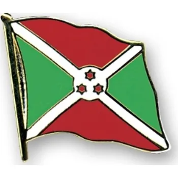 Odznak (pins) 20mm vlajka Burundi - barevný