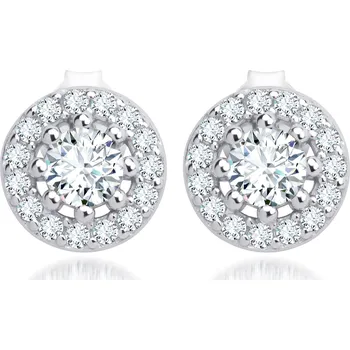 Náušnice BRUNOshop.cz Stříbrné náušnice se zirkony Stříbrná