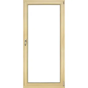 Vchodové dveře Dřevěné balkónové dveře lakované borovice 100 x 210 cm pravé trojsklo