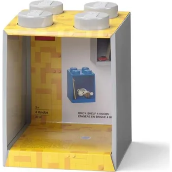 úložný prostor na hračky LEGO® Police BRICK 4 světle šedá
