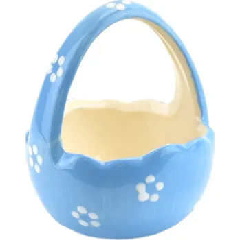 Velikonoční dekorace Košíček porcelánový 8,5 cm