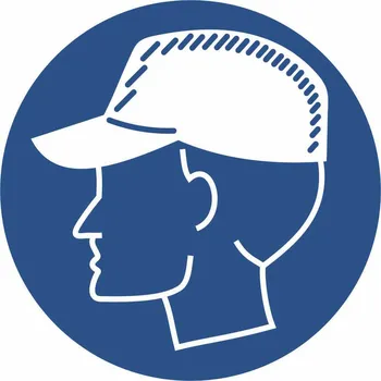 samolepka Podlahová značka – Použij pokrývku hlavy, 50 cm, PVC