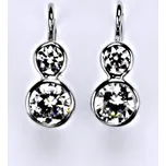 Náušnice bíle zlato zirkony, šperky zlaté VE 165