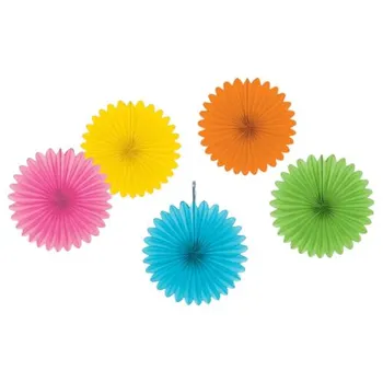 Party dekorace Amscan Dekorační rozeta 15 cm 5 ks vícebarevná