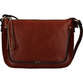 Kabelka Kožená dámská crosbody kabelka Katana Rena - tmavě hnědá