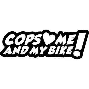 Samolepicí dekorace na vozidlo Samolepka Cops love me na auto a motorku, tuning nálepka (5452)