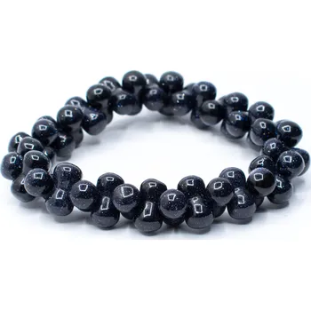 Náramek Milujeme Kameny Avanturín modrý syntetický - náramek váleček DNA2 140251