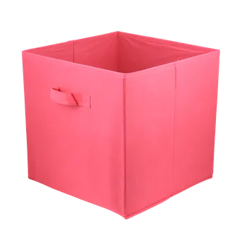 Úložný box DOMINO Úložný box textilní LAVITA temně růžový 31x31x31