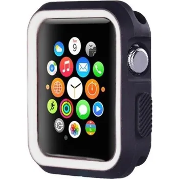 Ochranné silikonové pouzdro pro Apple Watch 38mm - černobílé