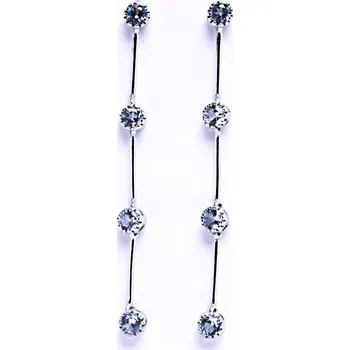 Náušnice Stříbrné naušnice se zirkonem na šroubek VE 136