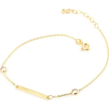 Náramek Dámský zlatý náramek ZLNA891F 17-20 cm + Dárek zdarma