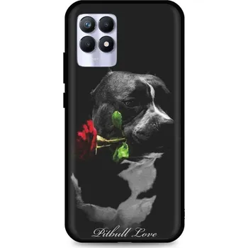 Pouzdro na mobilní telefon Kryt Realme 8i silikon Pitbull Love (obal neboli pouzdro na Realme 8i)