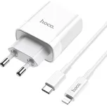 HOCO C80A PD20W/QC3.0 + Lightning kabel, bílá