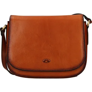 Kabelka Kožená dámská crosbody kabelka Katana Niola - koňak