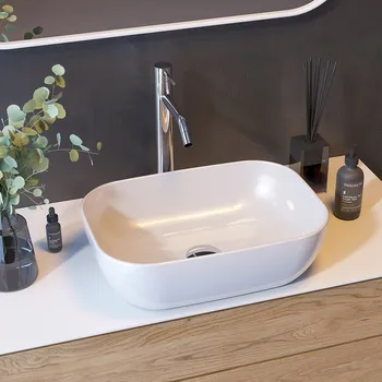 Umyvadlo Aquatek SYLVIA obdélníkové keramické umyvadlo 46x13,5x32,5 cm