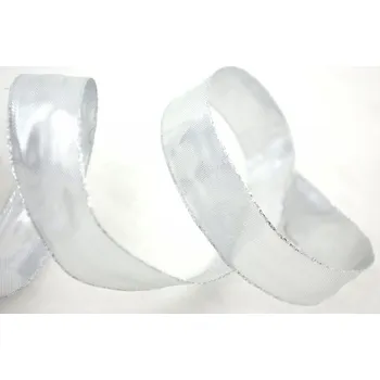 Stuha Stuha stříbrná - lesklá - 25mm/1m