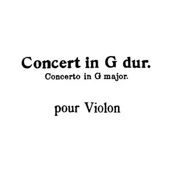 Concerto in G Op. 34 738294