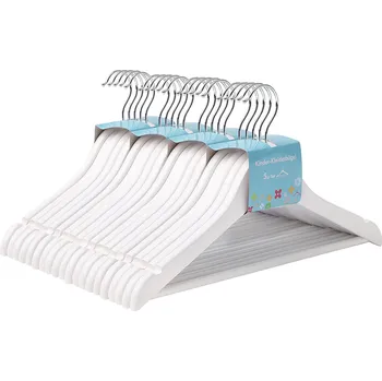 Ramínko SONGMICS Dřevěná ramínka dětská - bílá - 35x20 cm - 20 ks