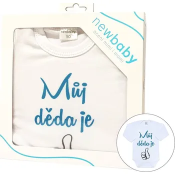 Body s potiskem New Baby Můj děda je jednička - dárkové balení, vel. 50