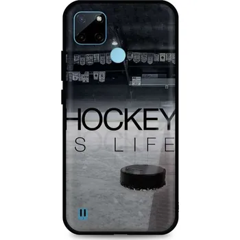Pouzdro na mobilní telefon Kryt Realme C21Y silikon Hockey Is Life (obal neboli pouzdro na Realme C21Y)