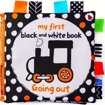 Hračka pro nejmenší Textilní vzdělávací knížka - Moje první černo-bílá kniha Varianta: Černo-bílá kniha - venku