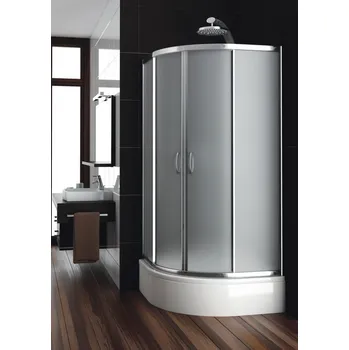 AQUAFORM NIGRA 90/167 chrom Satinato čtvrtkruhový kout