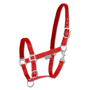 Vybavení pro koně Ohlávka Satin červená (Pony)