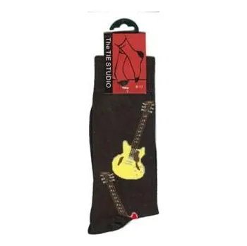 Tie Studio: Red Yellow Guitar Socks - Size 6-11 1434466