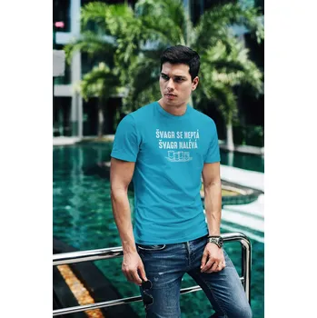 Pánské tričko Pánské tričko Švagr Barva: Tyrkysová, Velikost: 4XL