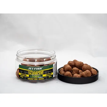 Boilies 200ml -12mm Legend Range Vyvážené boosterované Dumbles : KOŘENĚNÝ TUŇÁK - BROSKEV