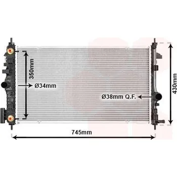 Motor automobilu Chladič, chlazení motoru VAN WEZEL 37002473