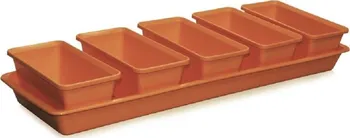 Truhlík Plastkon Minigarden sada 6 ks 60 x 20 x 9 cm cihlově červený