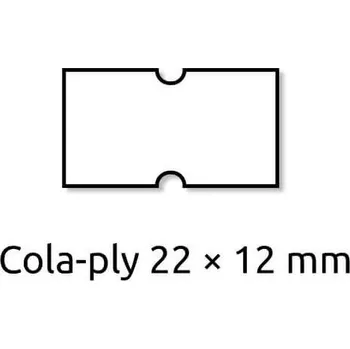 Samolepící etiketa Cenové etikety BÍLÉ pro etiketovací kleště 1ř/8míst, 22*12 mm
