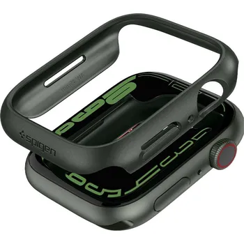 Příslušenství k chytrým hodinkám Spigen Thin Fit pro Apple Watch 7 45 mm zelený