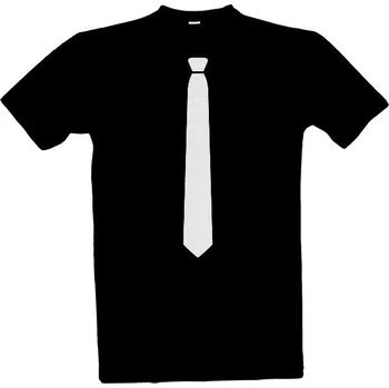 Tričko s potiskem Tričko s kravatou pánské