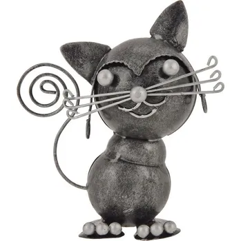 Soška Kočka parádivá kovová 12 cm