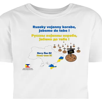 Pánské tričko Hütermann Tričko s potiskem na podporu Ukrajiny: Mapa Ukrajiny a Rusko