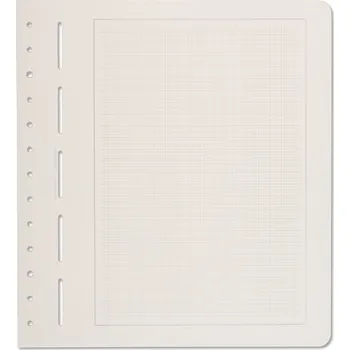 Obal pro sběratelský předmět LEUCHTTURM Volné albové listy, formát A4, 50 ks Typ: S šedým MM rastrem