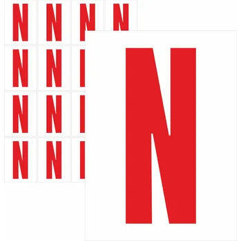 Speciální papír Písmena samolepící červená N samolepící vinylová fólie velikost znaku 95 mm