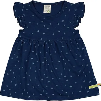 Dívčí šaty Dívčí šaty bez rukávů Malé tečky tmavě modrá loud + proud Velikost: 110/116