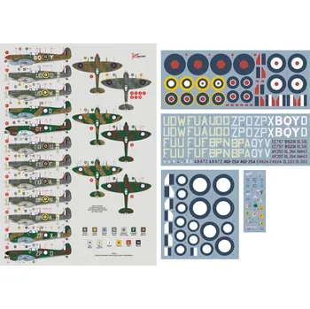 Plastikový model DK decals 1/48 Spitfire Mk.V in RAAF Squadrons (12x camo)