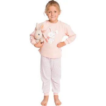 Dívčí pyžamo Betty Mode vel. 116,122 meruňkové zajíček