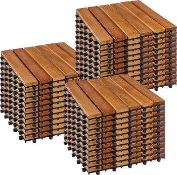 Venkovní dlažba Stilista M77227 dřevěné dlaždice 3 m² akát