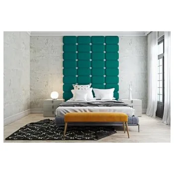 Předsíňová stěna Čalouněný nástěnný panel Classic plus 60/30/5 cm - tyrkysová