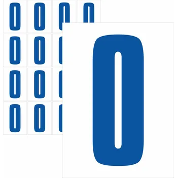 Papír Písmena samolepící modrá O samolepící vinylová fólie velikost znaku 200 mm