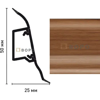 Podlahová lišta Soklová lišta Döllken SLK50 W174 doussie (2,5 bm)
