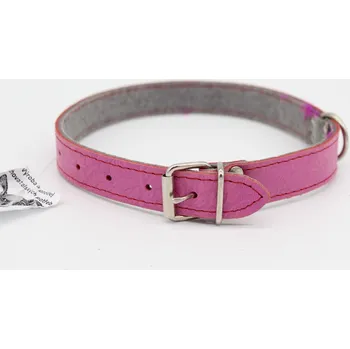 Obojek pro psa Kožený obojek DOLEŽEL 35cm růžová