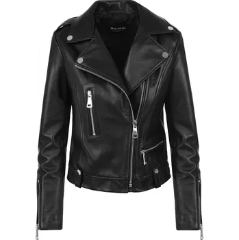 Dámská bunda ČERNÁ KOŽENÁ BUNDA HICHIC Denerys