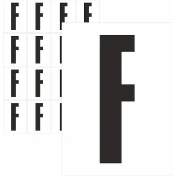 Speciální papír Písmena samolepící černá F samolepící vinylová fólie velikost znaku 95 mm